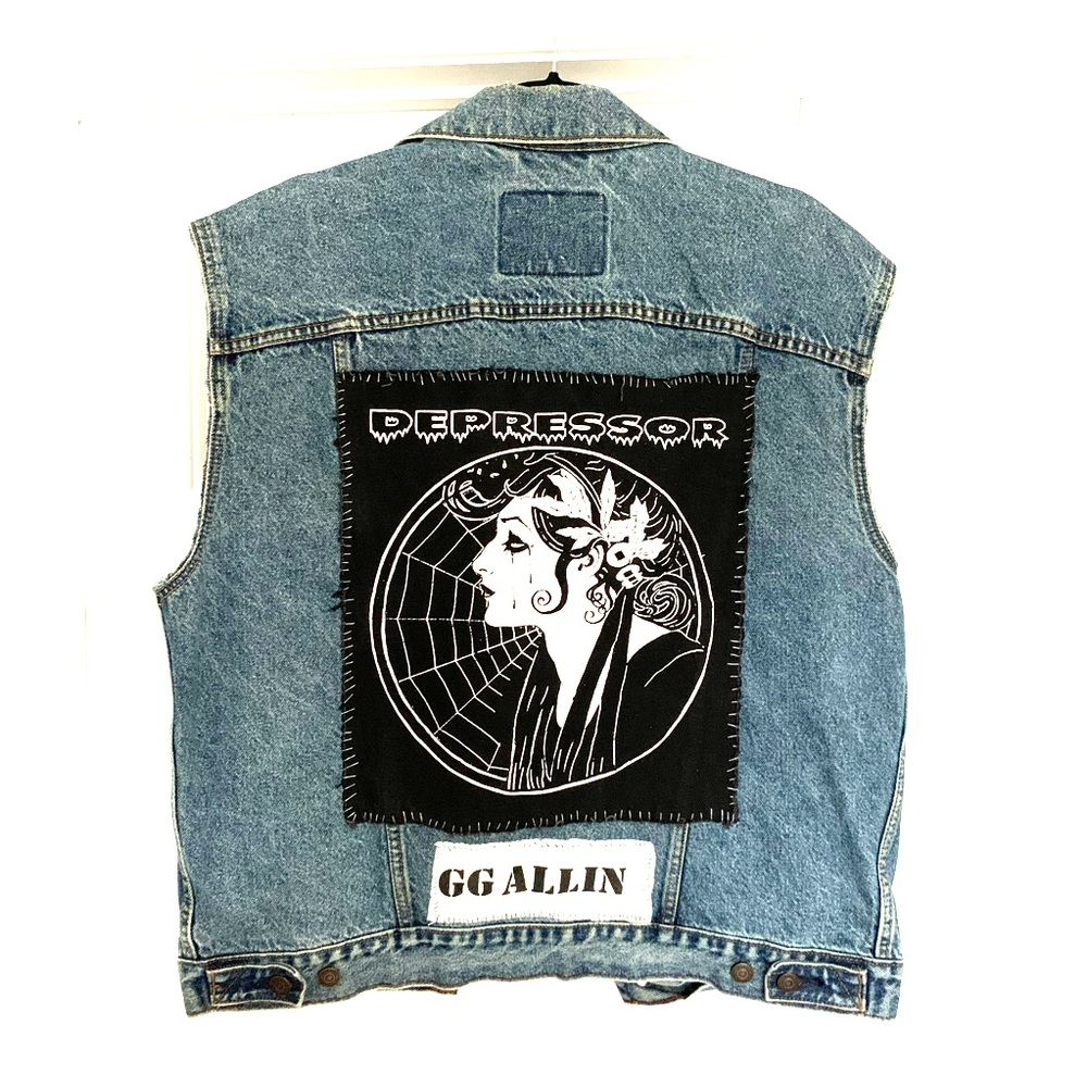 Vintage Levi’s Punk Denim Vest Size Medium